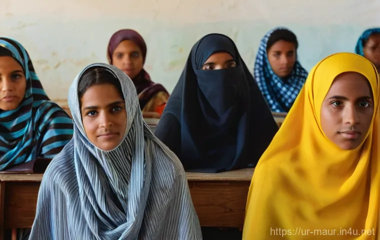 모리타니 여성 인권 - **Prompt 1: Mauritanian Women in Education and Skill Development**
"A group of young Mauritanian...