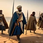Home 13 모리타니 프랑스 식민지 시대 - **Prompt 1: The Dawn of Colonial Contact and Early Resistance**
"A dramatic historical scene dep...